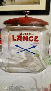 Vintage Glass Lance Jar With Lid