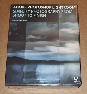 Sealed New Vtg Adobe Photoshop Lightroom Software Big Box CD Rom 2007 Photo Edit - Afbeelding 1 van 6