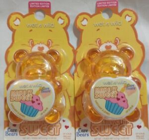 2 Wet N Wild Care Bears Make It Sweet Lip Scrub Birthday Cake Limited Edition 