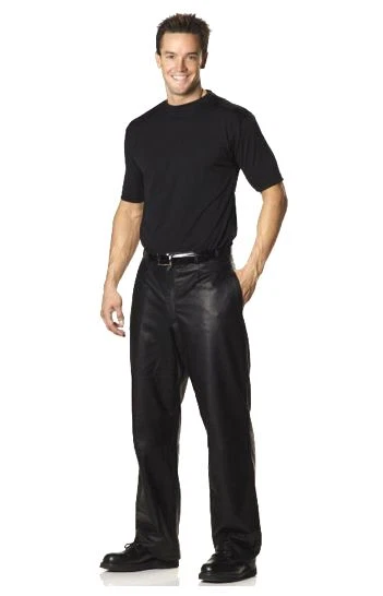 NUEVO Pantalones de cuero para motocicleta - Sexy pantalones negros para hombre - Pantalones informales geniales Foto 1 de 3