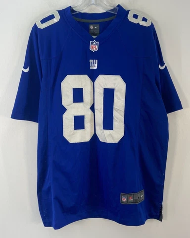 Nike Blue NFL New York Giants Victor Cruz #80 Home Football Jersey Mens Size L Cover