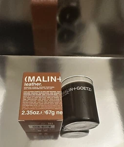 Malin + Goetz Leather Candle 2.35 oz 67 g Travel Votive Size NIB - Picture 1 of 3