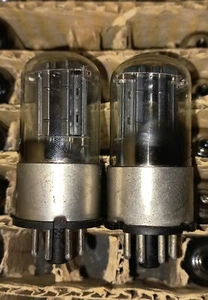 2 x MELZ 6N8S 6SN7 Metal Base Tubes - Picture 1 of 3