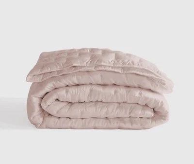 Quince Organic Bamboo Dream Quilt Soft Blush Pink Twin NWOT BONUS one EURO SHAM - Image 1 of 4