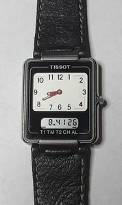 Tissot Two Timer Swiss Herren Armbanduhr Lederband (C9) - Bild 1 von 10