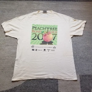 Vintage Peachtree Road Race Shirt Mens XL Yellow 2007 Y2K Atlanta Georgia Run * - Picture 1 of 13
