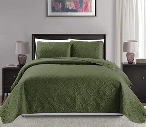 Mk Collection King/california King Over Size 118"X106" 3 Pc Diamond Be - Picture 1 of 1