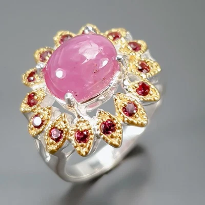 Jewellery Ruby Ring 925 Sterling Silver Size 6.75 /R443137 - Image 1 of 4