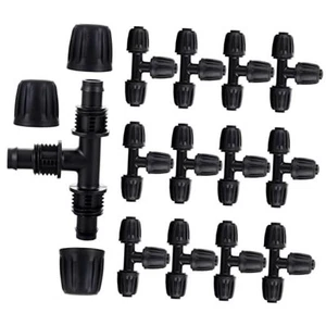 12pc 1/2 inch Drip Irrigation Fittings Tee 12pcs Drip Irrigation Tee Connectors - Picture 1 of 7