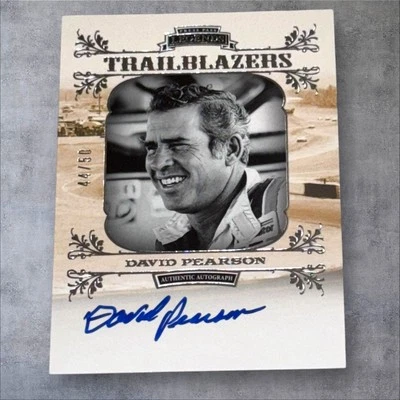 David Pearson PACK PULLED NASCAR HOF signed card 2012 PRESS PASS LEGENDS #44/50 - Image 1 of 2