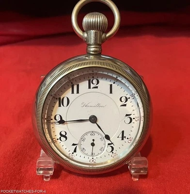 ESCASO RELOJ BOLSILLO HAMILTON 1911 GR 940 21J 18s GRADO FERROCARRIL CARA ABIERTA FUNCIONA Foto 1 de 4