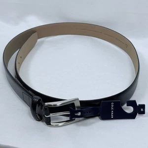 Cole Haan Mens Belt XL Black Leather Top/Synthetic Lining 32mm New NWT - Picture 1 of 8