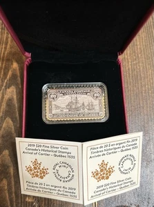 2019 Kanada 20 $ 1oz Feinsilber Canada's Historical Stamps Arrival of Cartier - Bild 1 von 7