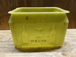 Vintage DELT Airline Drink Ice Tub Bottle Holder Container Beer Wine Beverage - Picture 1 of 11