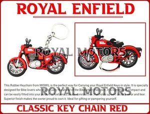 Royal Enfield "CLASSIC KEYCHAIN, RED" - With Express Shipping - Picture 1 of 7