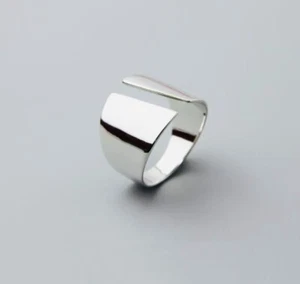 925 Sterling Silber Ring, verstellbarer Ring, Grobring, Daumenring, Boho - Bild 1 von 5