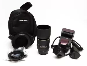 Tokina AF 100mm F/2.8 D Macro at-X 100AF PRO for Nikon F Mount + Macro Flash - Picture 1 of 7