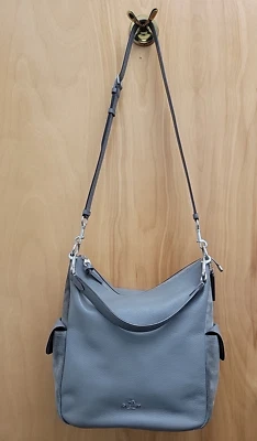 Coach Pennie Hobo Heather Gray Mixed Leathers Convertible Shoulder Bag C1522 - Image 1 of 4