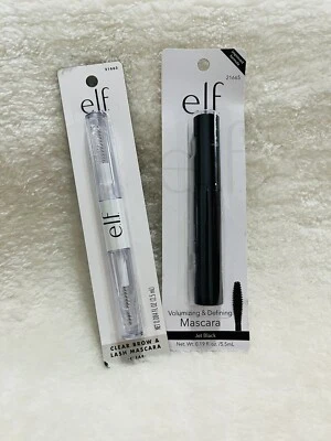 e.l.f. LOT-OF 2 Volumizing & Defining Mascara Jet Black, Clear Brow & Lash - Image 1 of 2