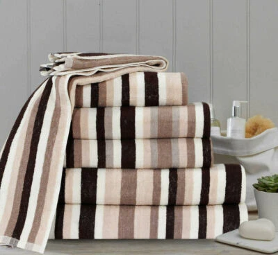 Royal Victorian Stripe Towels, 100% Pure Cotton, 550 GSM Towel Range