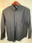 Roundtree Yorke Men's Xl Dress Business Black Shirt L. Sleeve 80?S 2-Ply Cotton