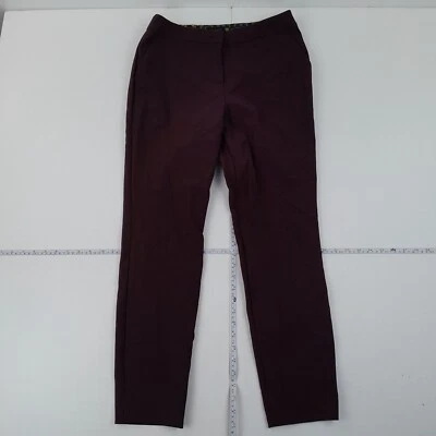 TED BAKER TROUSERS 2 10 MAROON WOMENS SLIM TROUSERS - Image 1 of 4
