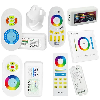 Controller LED RGB RGB-W centralina dimmer 4 zone touch telecomando 12v 24v - Immagine 1 di 4