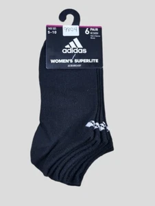 ADIDAS Women Socks No Show Superlite Aeroready Lightweight 6 Pack Shoe Size 5-10 - Picture 1 of 4