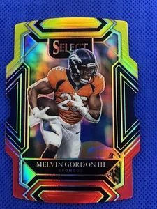 2021 #212 Melvin Gordon Panini Select ClubLevel DieCut YellowRed Prizm Browns - Bild 1 von 2
