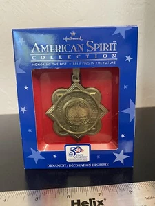 STATE QUARTER ORNAMENT 1999 HALLMARK AMERICAN SPIRIT US MINT Connecticut New - Picture 1 of 7