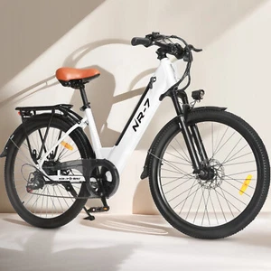 NR-7 26" 750W Motor 10.5 AH Ebike City Commuter Electric Bicycle E-Mountain Bike - Picture 1 of 11