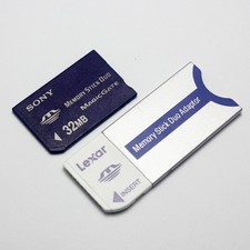 Sony 32MB Memory Stick MS Duo For Sony Old Camera PSP, with Adapter,MSH-M32