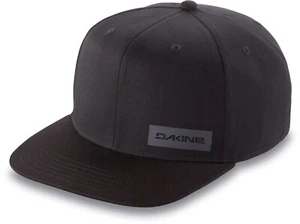 Dakine Box Rail Cap Snapback High Crown Flat Brim Hat Black New - Picture 1 of 2