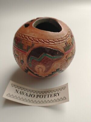 Navajo Pottery Globular Vase By Kenneth And Irene White  • 20£