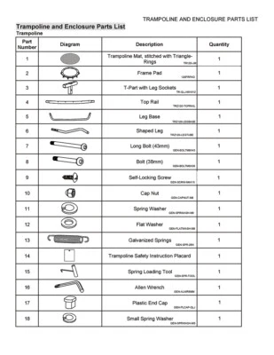 WESTERNDEALS 10ft Trampoline Spares All Parts Available Pads, Net, Frame, Springs