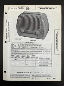 SAMS PHOTOFACT SERVICE MANUAL 120-6 FIRESTONE RADIO 4-C-16 4-C-17 - Picture 1 of 1