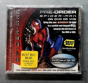 CD-ROM VINTAGE 2002 SPIDER-MAN MOVIE preordine (per DVD/VHS) miglior acquisto ULTRA RARO - Foto 1 di 2