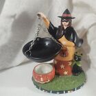 Yankee Candle Halloween Witch & Cat Hanging Tart Warmer With Black Saucer - Euc