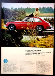 Red MGB/GT Original 1966 Vintage Print Ad - Picture 1 of 1