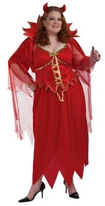 Forum Novedades Para Mujer Talla Grande Gran Divertido XXX-Grande Dama Diablo Disfraz, Rojo Plus - Imagen 1 de 2