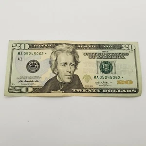 2013 20 Dollar 20 Dollar Schein Federal Reserve Star Note Boston Papiergeld - Bild 1 von 8