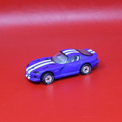 1997 Matchbox Dodge Viper GTS Blue 1:64 Loose Real Rider Wheels - Image 1 of 4