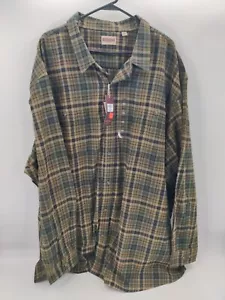 Camicia RedHead uomo taglia 5XL Ozark montagna flanella a quadri manica lunga con bottoni nuova con etichette - Foto 1 di 11