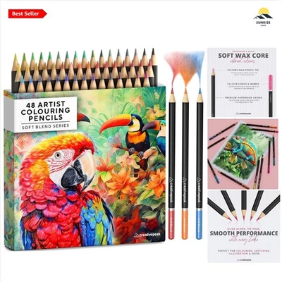 Coloring Pencils 48 Vibrant & Metallic Colors Art Supplies for Drawing and Ca... - Image 1 of 4