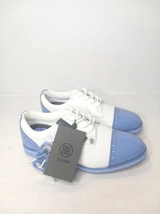 G/FORE Women's Cap Toe Gallivanter Golf Shoes Snow White Vista Blue Sz 7.5 New - Picture 1 of 8