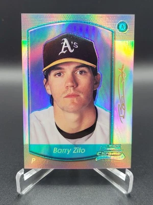 2000 Bowman Chrome Barry Zito RC Gold Signature Refractor #419 - Image 1 of 2