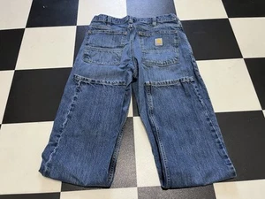 Carhartt Men Jeans 31x34 Blue Straight Denim Relaxed Workwear Logo Casual - Picture 1 of 4