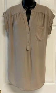 Pleione Damen Bluse Größe M Polyester Khaki Hellbraun - Bild 1 von 9