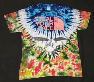 Grateful Dead Steal Your Face Shirt North Face Parody Deadagonia Tie Dye - Picture 1 of 6