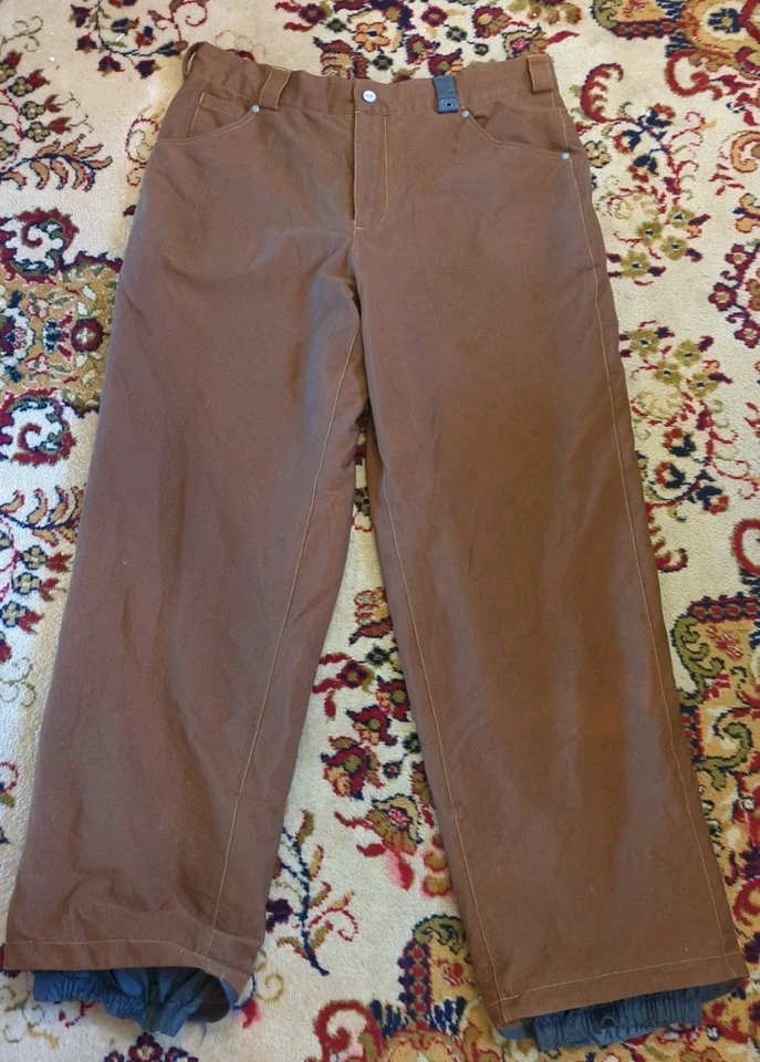 Salomon Ski Pants Mens XL 36x33? Corduroy Lined Snowboard Brown 98209 Waterproof - Image 1 of 4